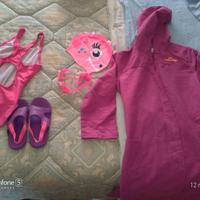 Set piscina - costume accappatoio cuffia occhiali