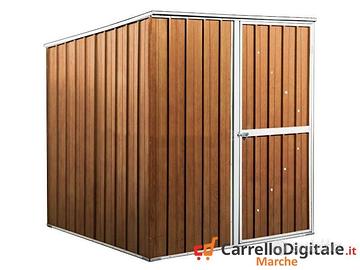 Box da giardino lamiera 175x185cm 2,92mq fin legno