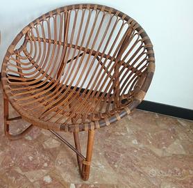 Seggiolone da giardino in bambù pari al nuovo