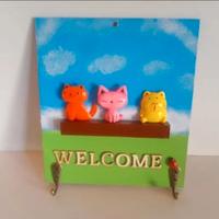 Appendi chiavi Gatti Decorazioni Murale