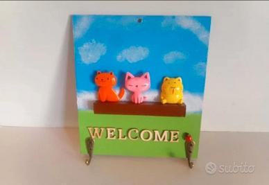 Appendi chiavi Gatti Decorazioni Murale