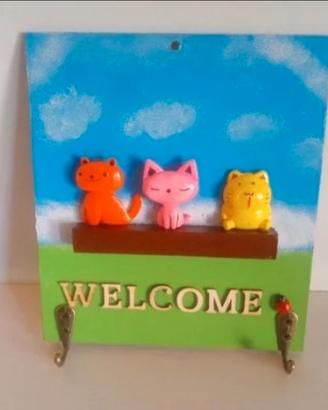Appendi chiavi Gatti Decorazioni Murale