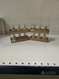 12 candeline segnaposto albero oro