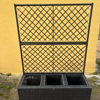 Fioriera a cassetta TRANA P30xL83xH130 cm nero