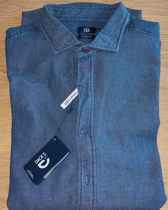 Camicia uomo Dack's Slim Fit Blu XL