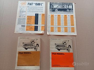 Fiat 1500 L Cataloghi Ricambi Originali 1963