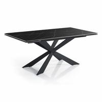 Tavolo ceramica marmo nero lucido 160x90/200/240