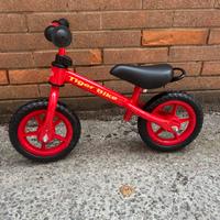 Bici pedagogica senza pedali tiger rossa