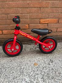Bici pedagogica senza pedali tiger rossa