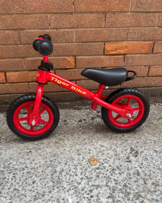 Bici pedagogica senza pedali tiger rossa