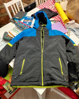 salopette e giacca completo da sci neve 