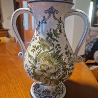 Vaso in ceramica francese dipinto a mano