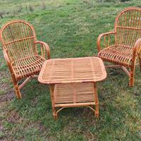 Set da giardino in rattan Vintage Modernariato 