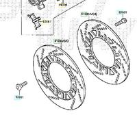 Disco freno ant per Kawasaki GPZ 600 0848KA30