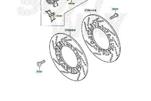 Disco freno ant per Kawasaki GPZ 600 0848KA30