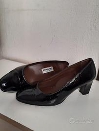 decoltè MELLUSO vera pelle nero