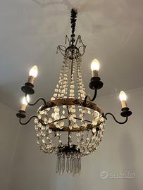 lampadario vintage cristallo