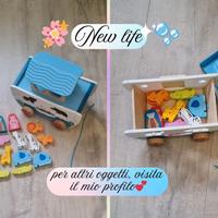 Barchetta gioco in legno con animali