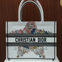Borsa Dior book tote ricamata multicolore