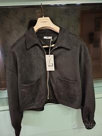 giacchetto scamosciato con zip