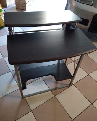 Tavolino porta computer a 2 piani interamente in M