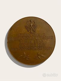 Rara Medaglia Repubblica Weimar 1922 Firma MORIN