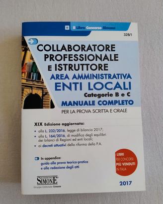 Libro Concorso Collab. Prof. Istruttore Enti Loc.