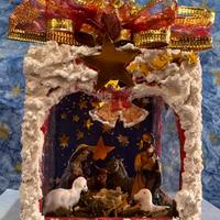 Presepe in miniatura con luce
