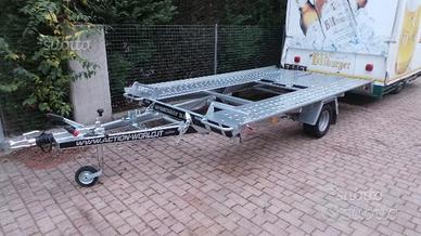 Carrello porta auto monoasse patente B 3,5 x 2 mt