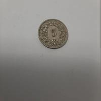 Moneta Svizzera 5 Rappen 1954