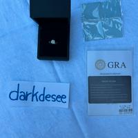 Anello in argento con diamante moissanite da 1ct