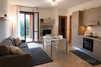 Ampio bilocale arredato con balcone ad Albiate