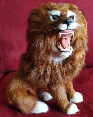 Statuetta peluche leone vintage