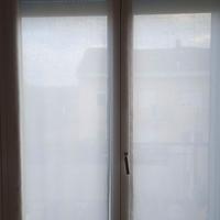 4 tende  a vetro,bianche in  cotone