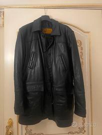 garments giacca uomo pelle nera XXL