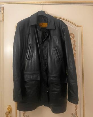 garments giacca uomo pelle nera XXL