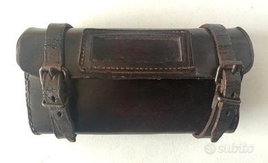Borsa cuoio sottosella attrezzi bici epoca Maino