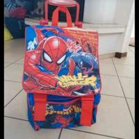 zaino di spiderman, nuovo mai usato, con trolley