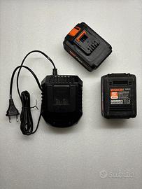 2 batterie WOKIN 20V + caricatore originale