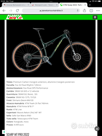 MTB muscolare KTM scarp MT PRO 2022 misura L