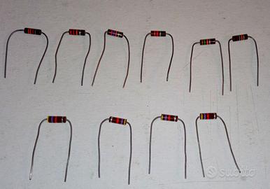 Lotto 10 resistenze vintage 1/4Watt - elettronica