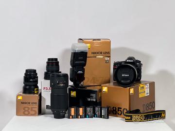 NIKON D850 CON OBBIETTIVI E ACCESSORI