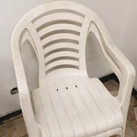 5 sedie da giardino tutte