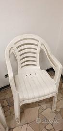 5 sedie da giardino tutte