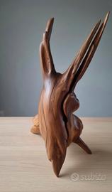 Scultura Legno Fluviale Svuotatasche Pezzo Unico

