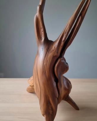 Scultura Legno Fluviale Svuotatasche Pezzo Unico

