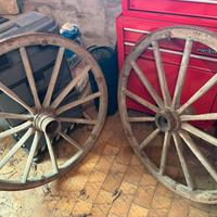 Ruote carro in legno