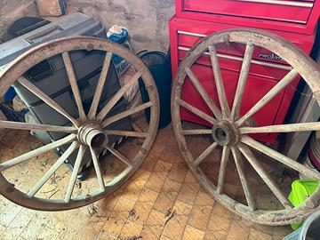 Ruote carro in legno