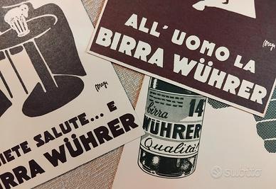 3 VECCHIE CARTOLINE BIRRA WURHER VINTAGE 