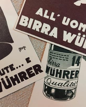 3 VECCHIE CARTOLINE BIRRA WURHER VINTAGE 